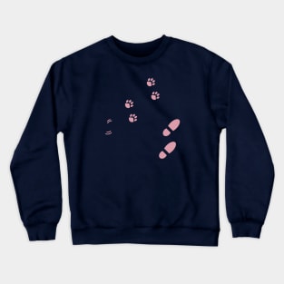 Pawprints & Footsteps Crewneck Sweatshirt